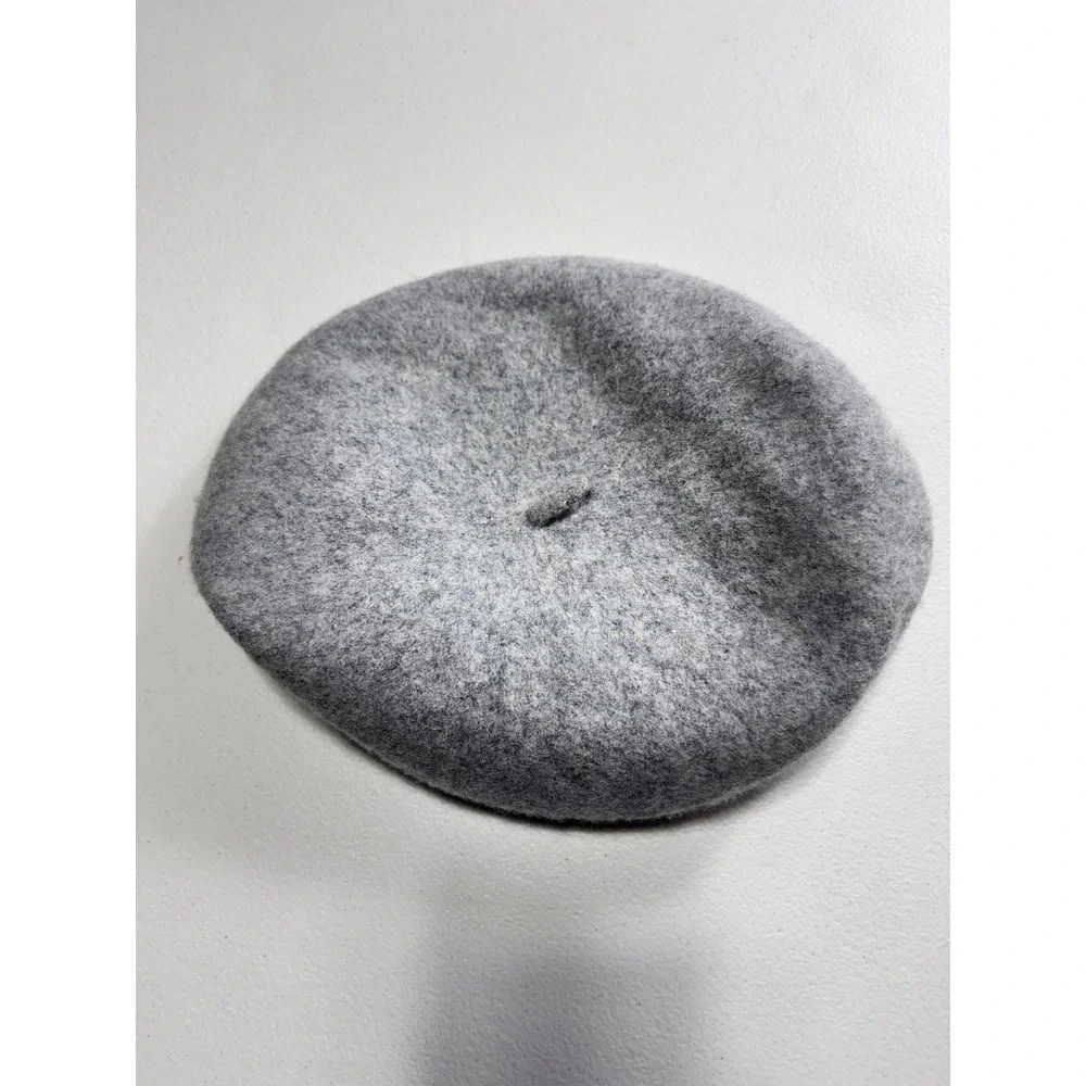 David and‎ Young Wool Beret Hat Womens Gray Classic French Style